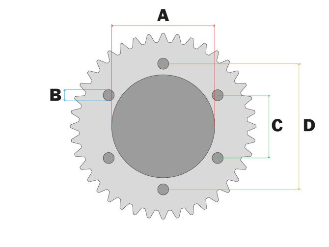 Rear sprocket Puch Cobra 80 42 teeth Esjot A-quality product